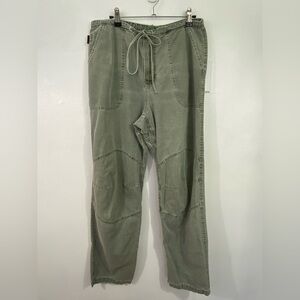 Vintage Gramicci Climbing Pants Large Green Tie Waist Hiking Y2K Gorpcore USA